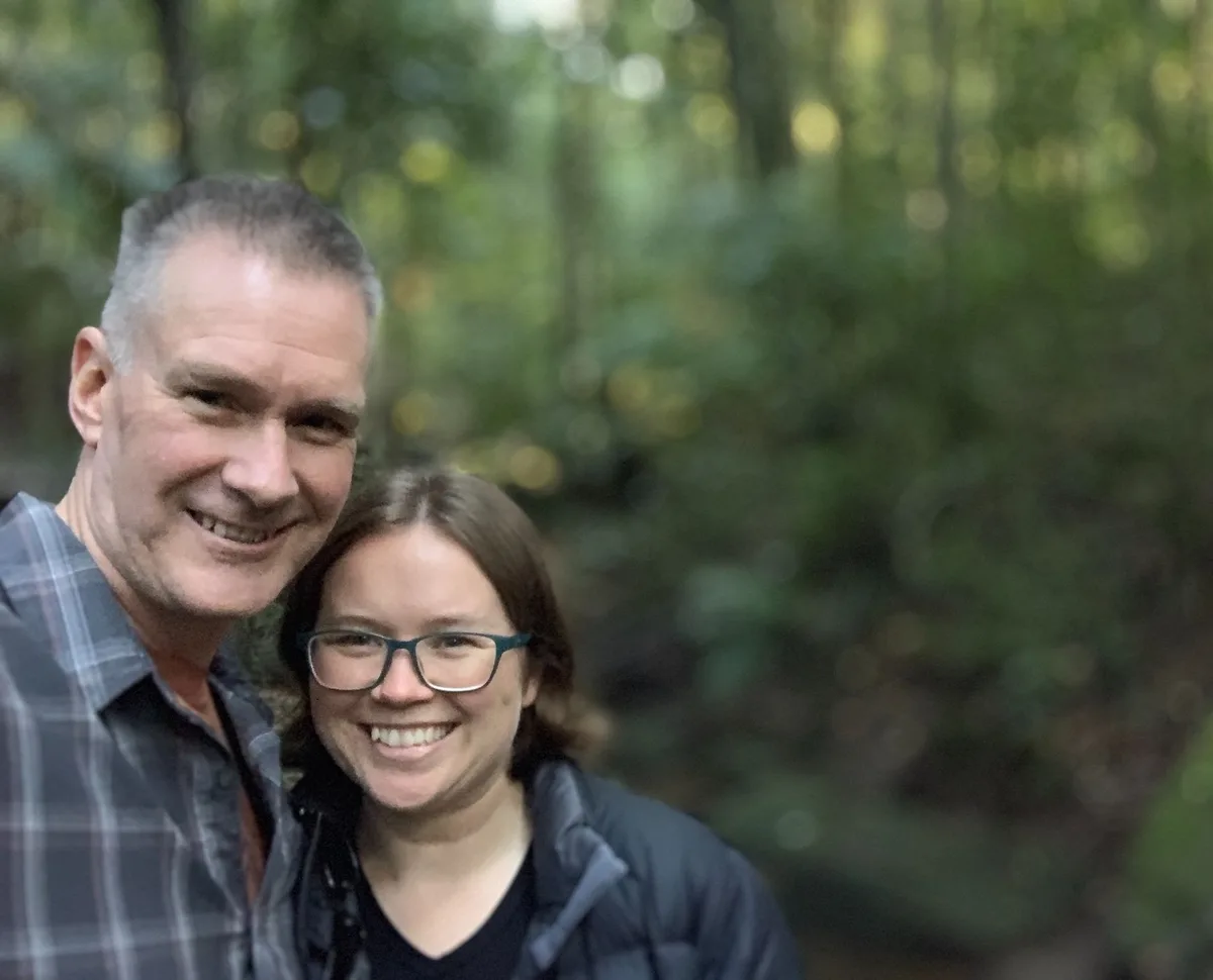 Image of a couple bushwalking