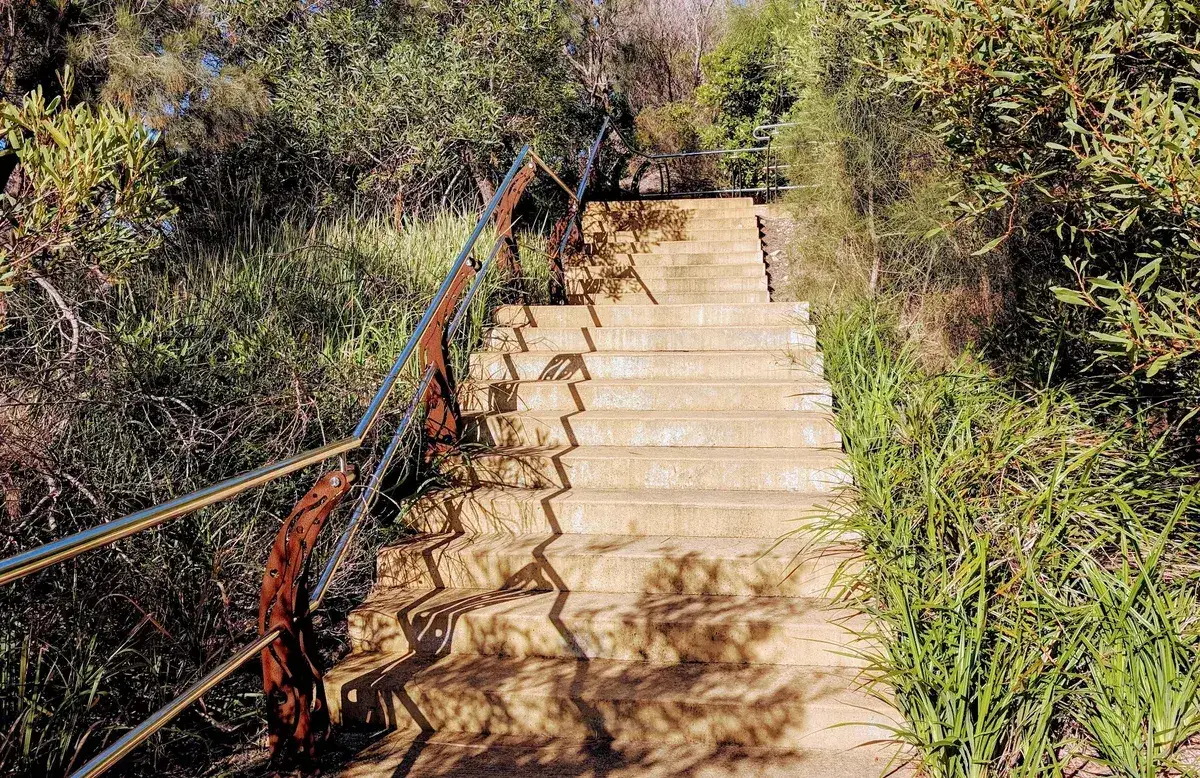 Stair from Winney Bay to Captain Cook's lookout