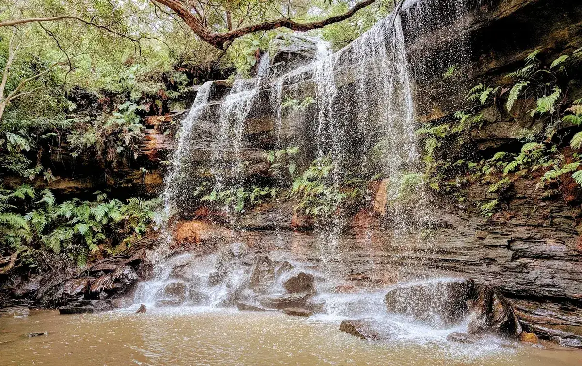 Girrikool waterfall with a lot of water
