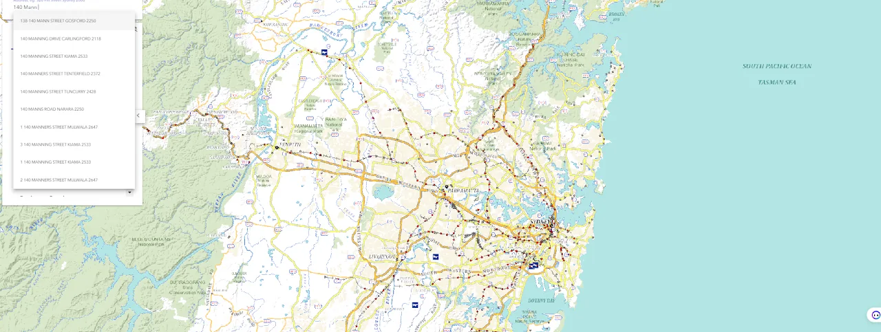 Type in address on NSW Planning Portal