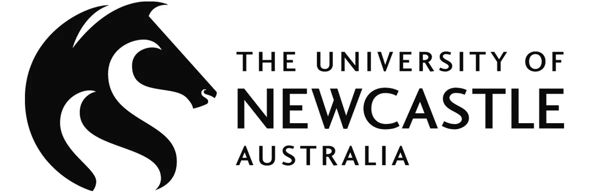 University of Newcastle logo with its stylised horse head emblem