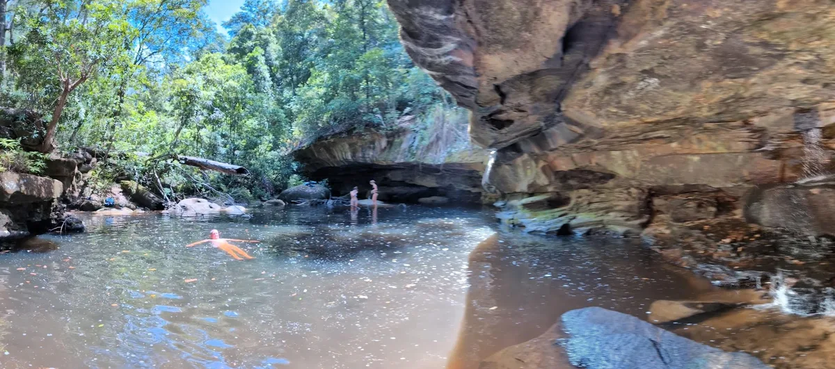 Somersby falls lower swimming hole