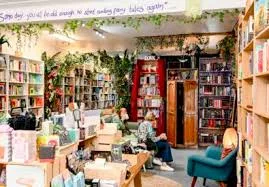 Inside the Umina Beach Book Nook, open and trading