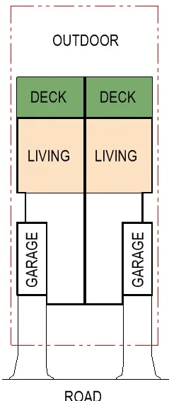 North Facing Site for a duplex or Dual Occupancy Concept Plans