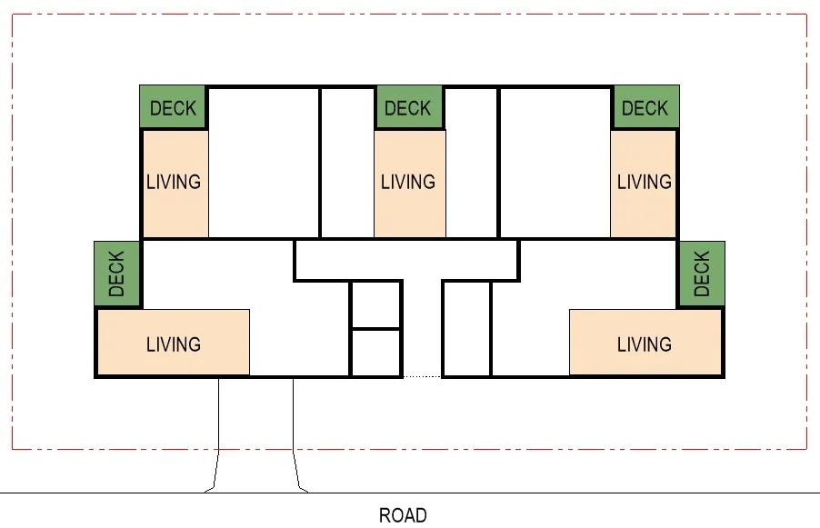 North Facing Apartment Block Concept Plan
