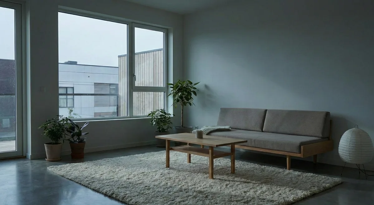 South Facing Living Room in Winter