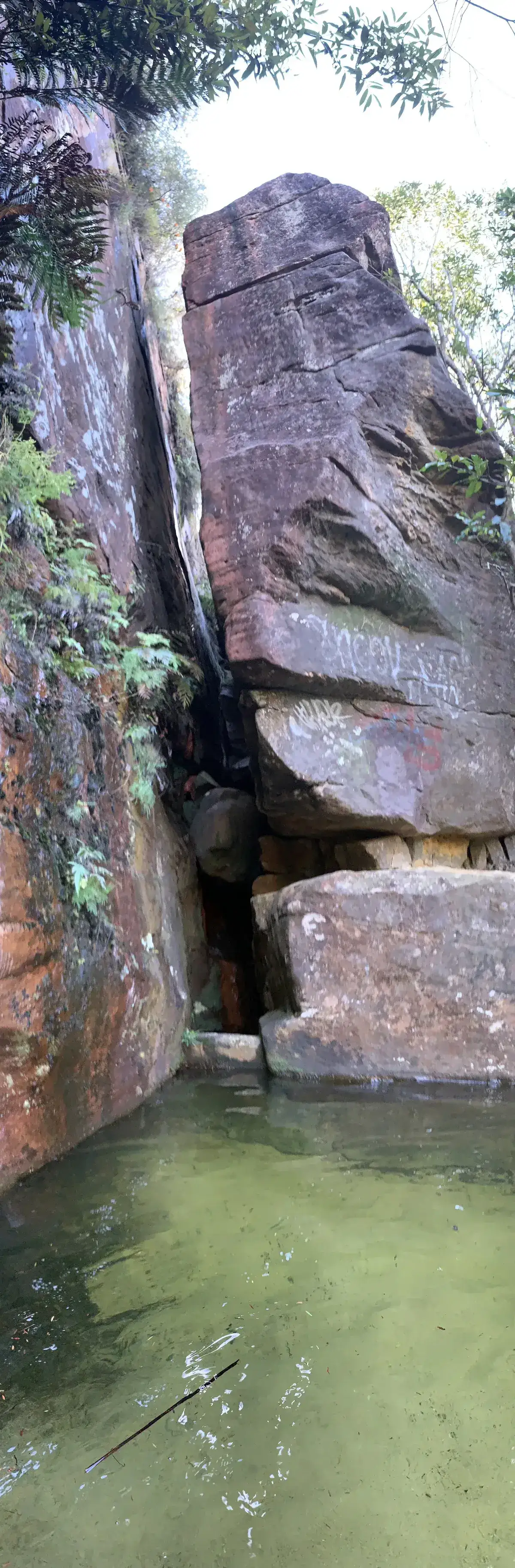 5. The drop off of the waterfall at the top of Woy Woy Baths